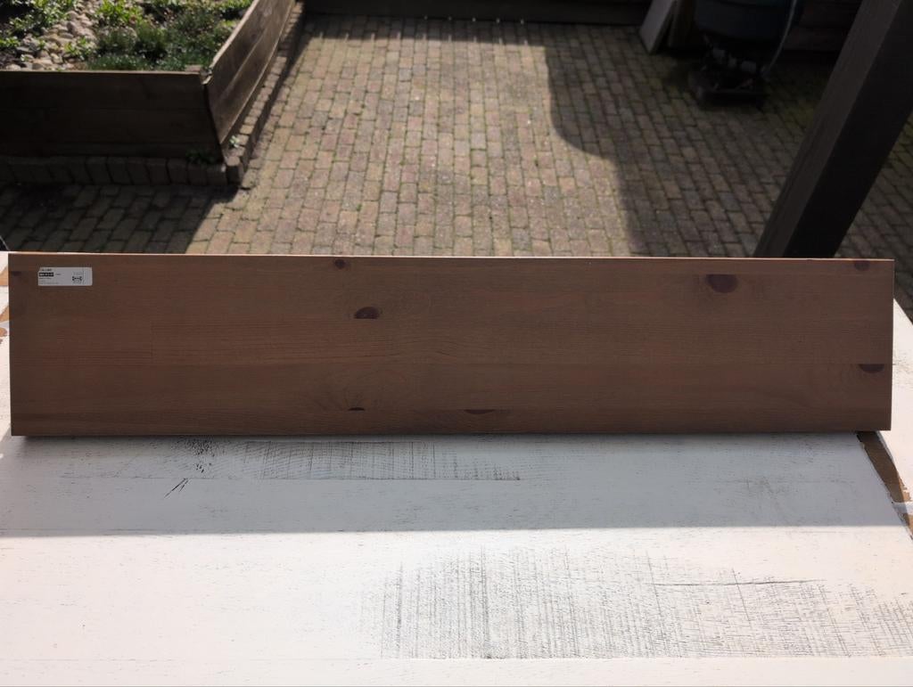 Ikea wandplank met metalen beugels, Ophalen, Zo goed als nieuw