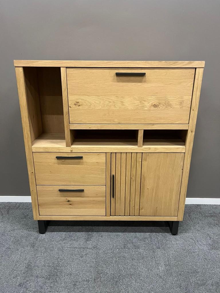 Henders en Hazel Pavie highboard, 1 of 2 laden, Eikenhout, Nieuw, Minder dan 100 cm