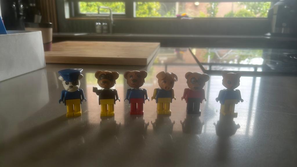 Fabuland lego figuren 6 stuks, Ophalen of Verzenden, Gebruikt