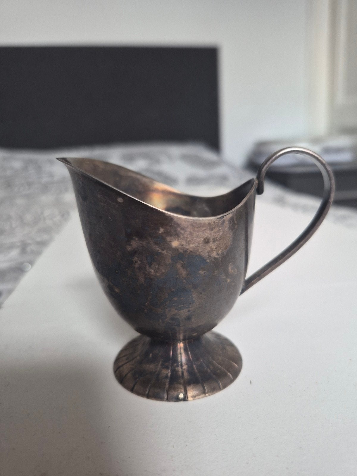 Verzilverd Douwe Egberts melkkannetje, Ophalen of Verzenden, Zilver