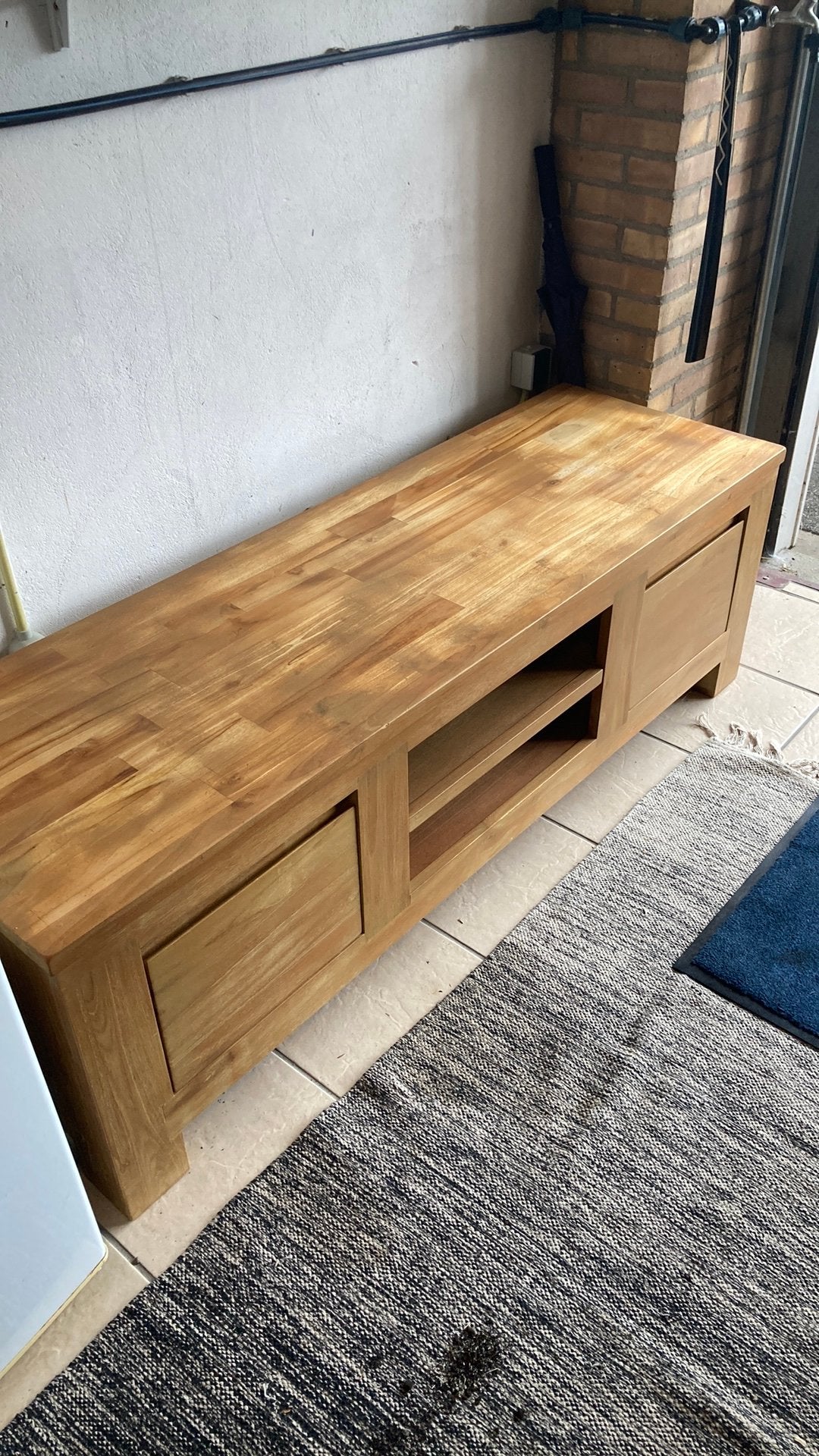 Tv dressoir teak, Ophalen, Gebruikt, 150 tot 200 cm, Minder dan 100 cm