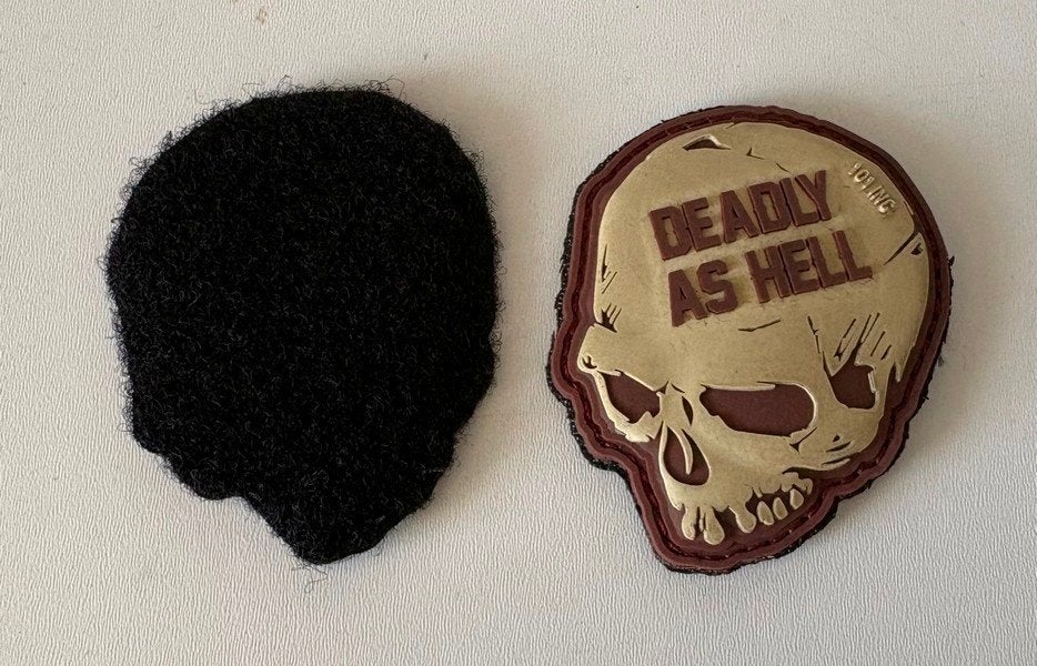 101Inc Deadly As Hell embleem airsoft army patch, Verzamelen, Ophalen of Verzenden, Landmacht, Amerika, Embleem of Badge