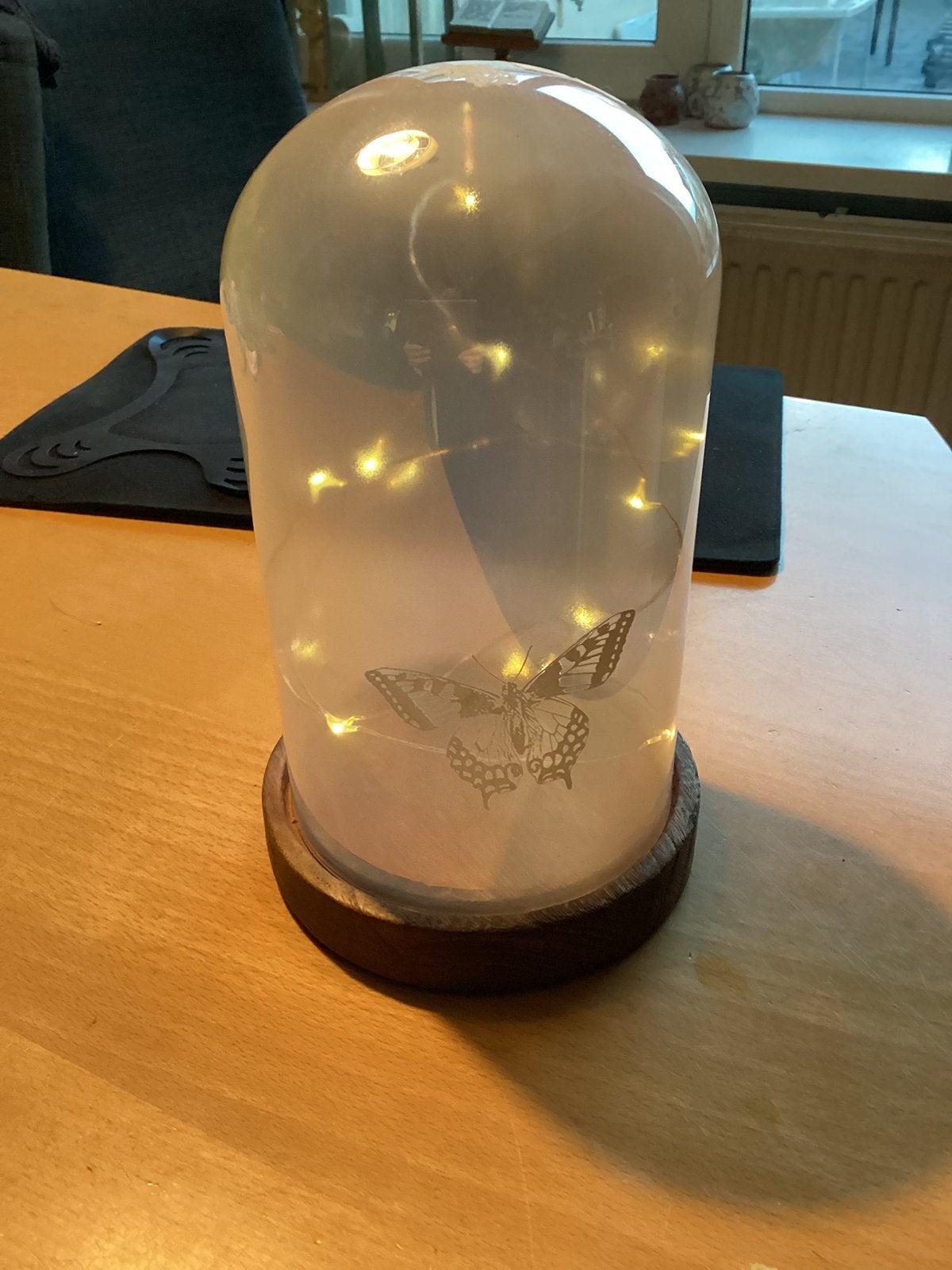 Decoratieve glazen stolp met LED-verlichting, Overige merken, Meerkleurig, Overige fittingen, Ophalen of Verzenden
