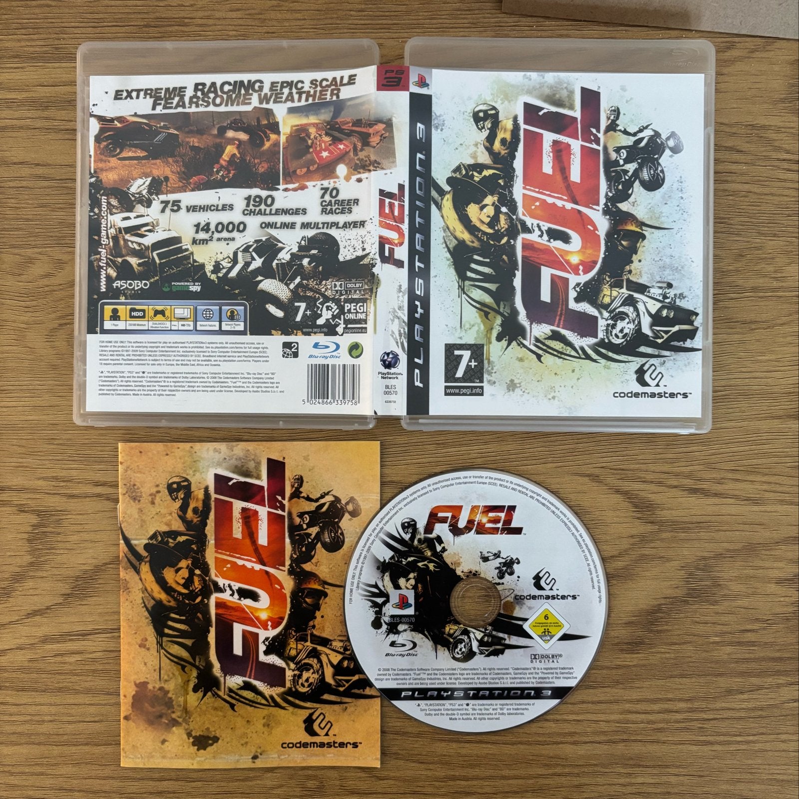 FUEL - PlayStation 3 (PS3) Racegame Racing, Ophalen, Gebruikt, Racen en Vliegen, Eén computer