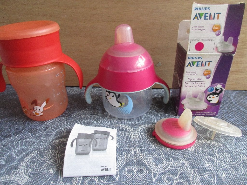 2 Avent tuitbeker / oefenbeker met reservetuit -samen 4,00, Ophalen of Verzenden, Zo goed als nieuw, Overige typen