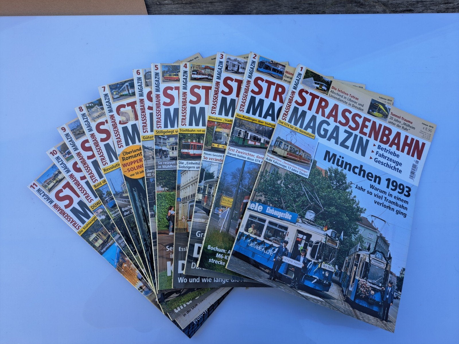 Complete jaargang 2019 Strassenbahn Magazin, Verzamelen, Duitsland, Overige typen, Redaktio@strassenbahn-magazin.de, Ophalen of Verzenden