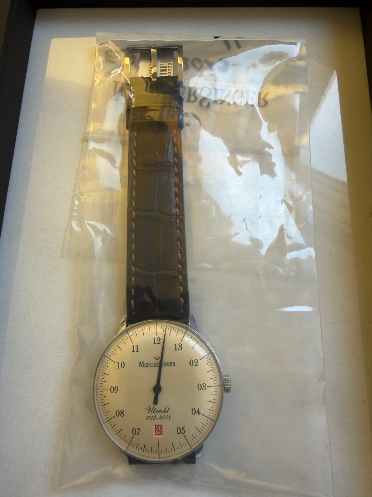 Meistersinger horloge Vrede van Utrecht, Overige merken, Staal, Met bandje, Polshorloge