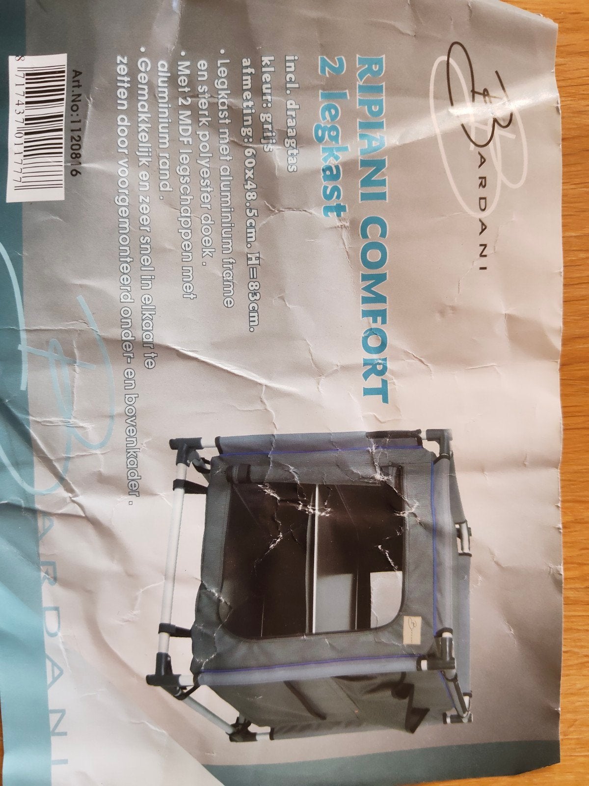 2 stuks Bardani Ripiani Comfort 2-deurs Legkast - Grijs, Caravans en Kamperen, Ophalen, Zo goed als nieuw