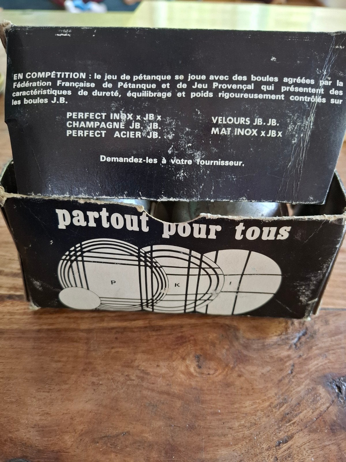 Jeu de boules  pétanque ballen, Ophalen