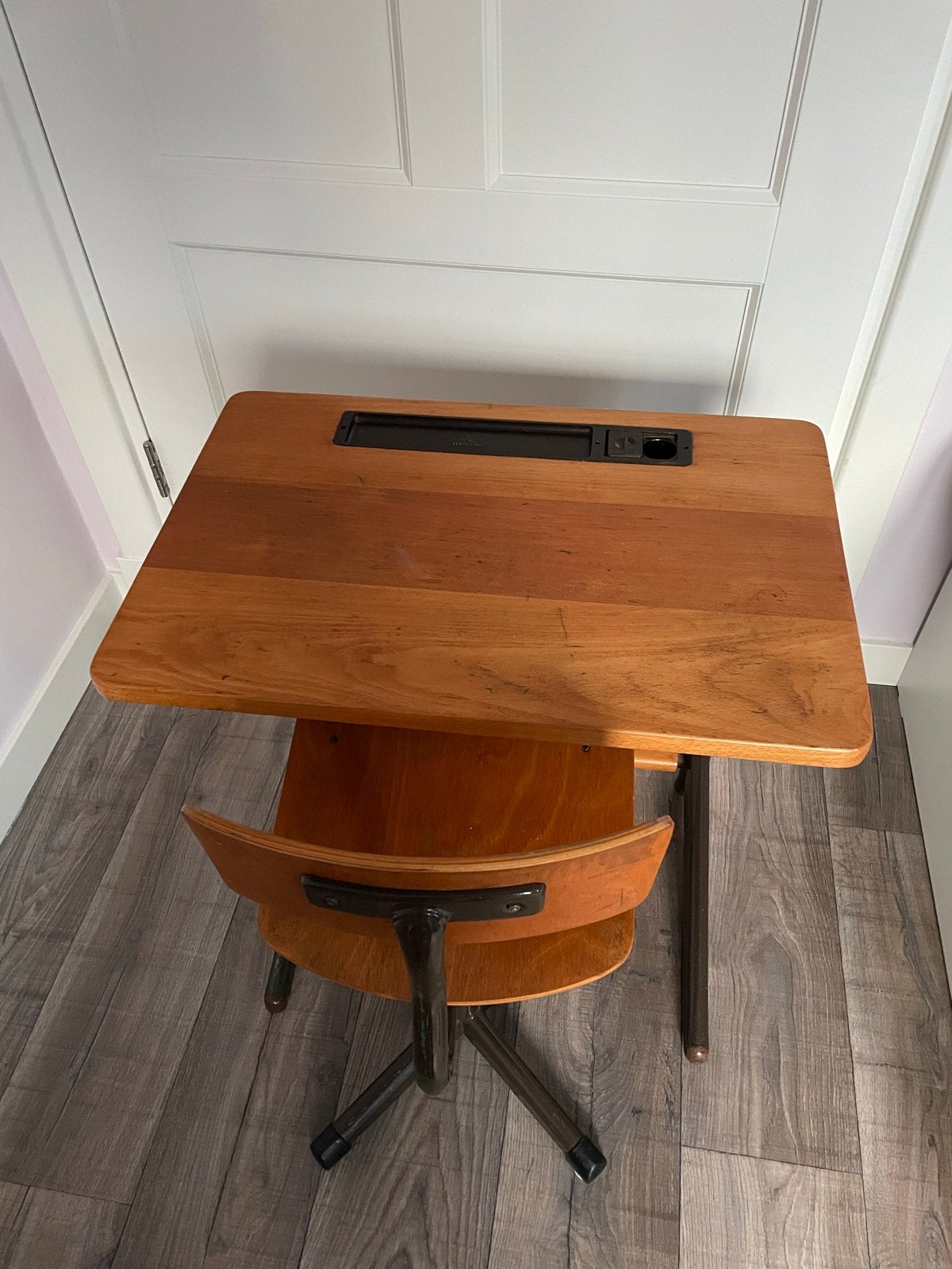 Ouderwets Kinder Bureau met Stoel - Vintage Stijl, Ophalen, Gebruikt, Tafel(s) en Stoel(en)
