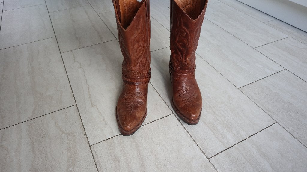 cowboylaarzen, maat 43, Kleding | Heren, Ophalen, Bruin, Boots, Zo goed als nieuw