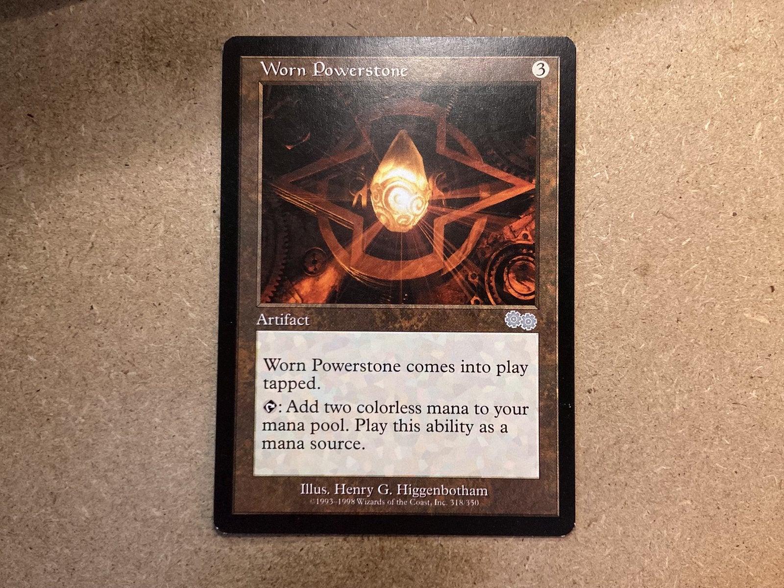 1x Worn Powerstone [318/350] (Excellent), Ophalen of Verzenden, Zo goed als nieuw, Losse kaart