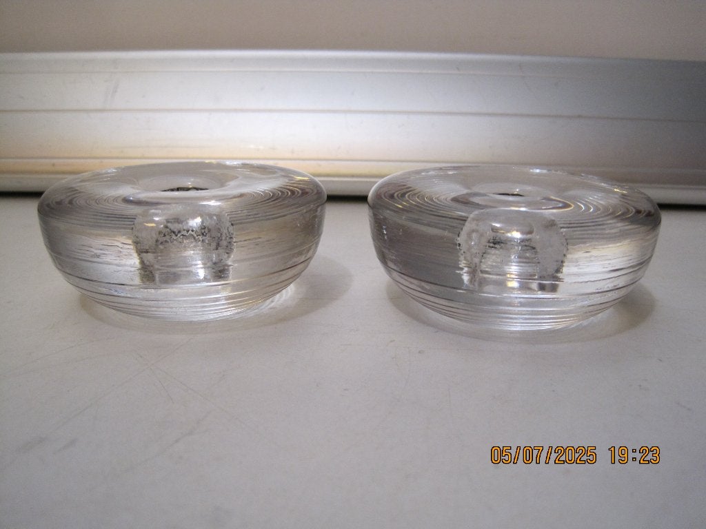 iittala windlicht kandelaar 2 stuks 8 dia 3,5 hoog (349), Huis en Inrichting, Ophalen of Verzenden, Kandelaar, Iittala, Glas