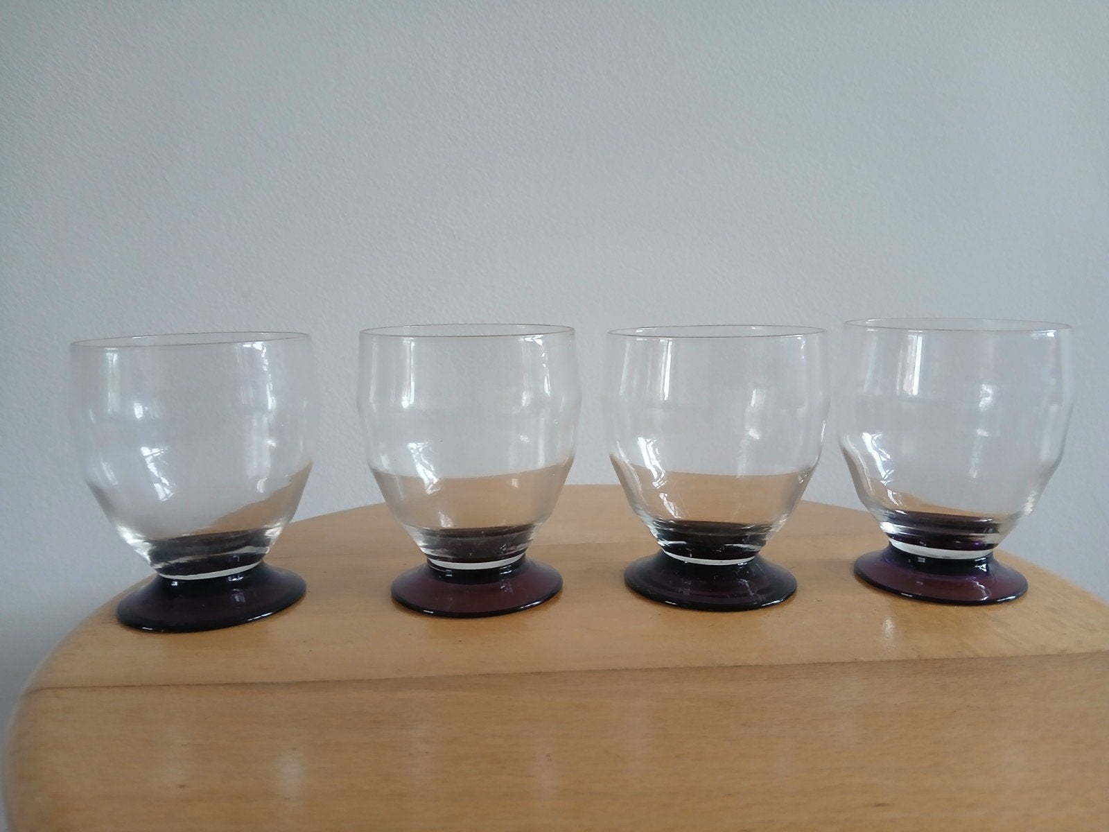4 x Kristalunie Maastricht “Narkissos" art-decoglazen., Ophalen of Verzenden
