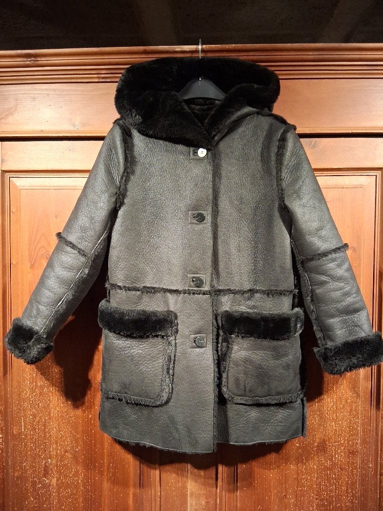 Zwarte Zara Trf Outerwear jas faux fur mt S, Verzenden, Zo goed als nieuw, Maat 36 (S), Zara