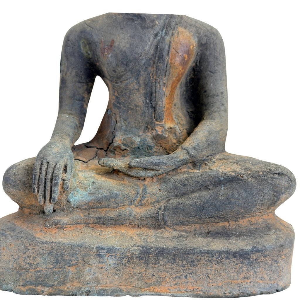 Boeddhabeeld – Ayutthaya – verguld brons, Antiek en Kunst, Overige herkomsten, Ophalen of Verzenden, Beeld, Brons