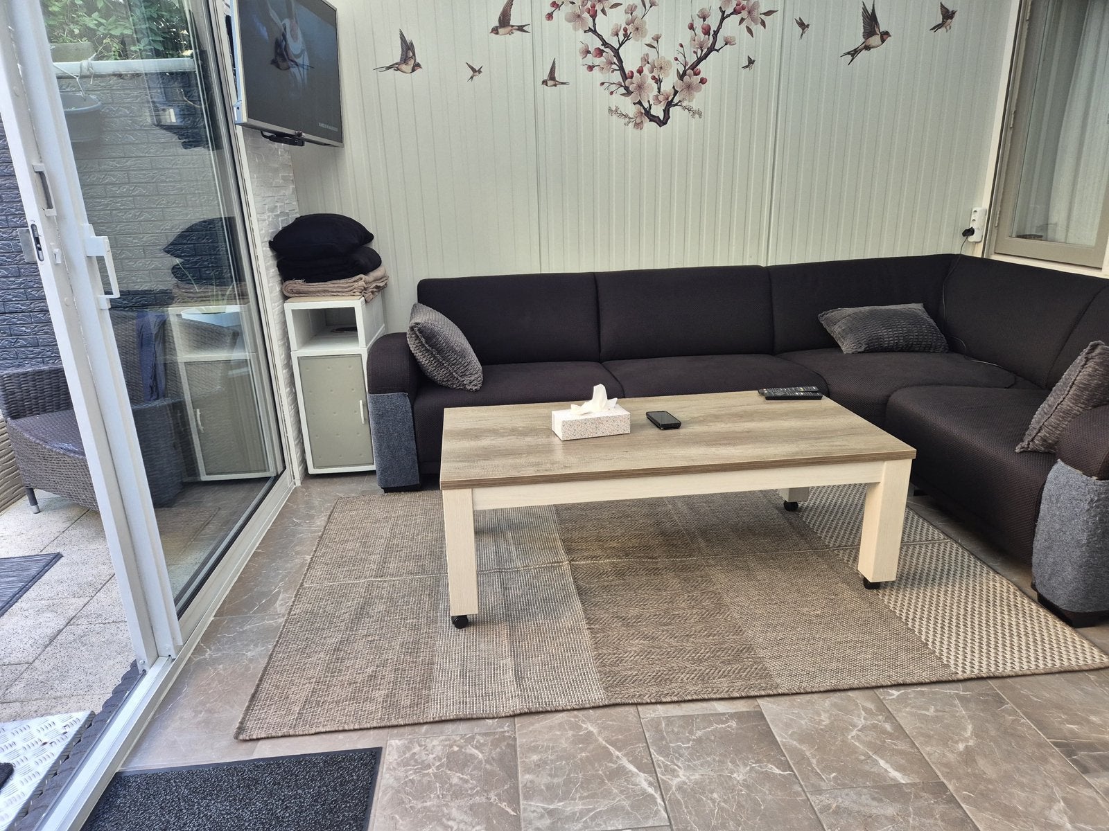 Nieuwe buitenkleden (3 stuks) - diverse maten, Ophalen, Beige, Nieuw, 200 cm of meer