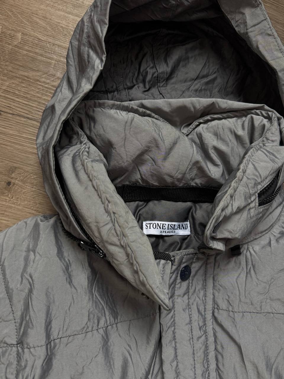 Stone Island Puffer Jacket - Maat M - Grijs, Ophalen of Verzenden, Zo goed als nieuw, Maat 48/50 (M), Grijs