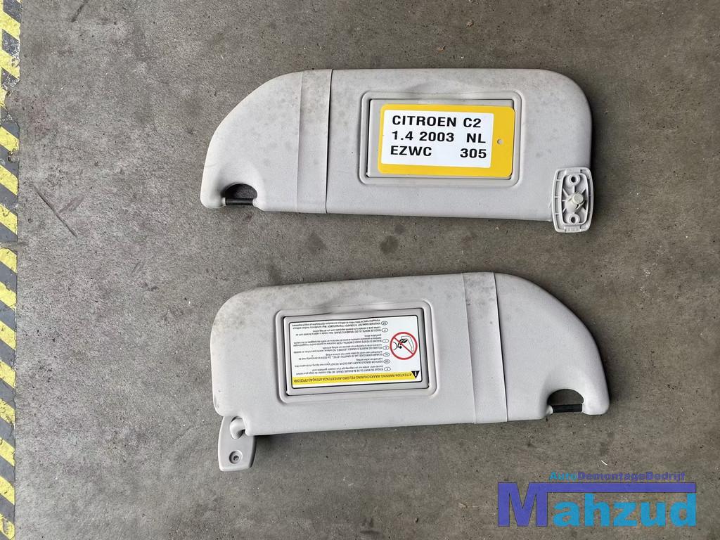 CITROEN C2 Zonnenklep links rechts 2003+, Auto-onderdelen, Interieur en Bekleding, Gebruikt, Citroën, Stellantis N.V., Ophalen of Verzenden