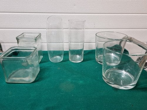 Vazen van glas, Ophalen of Verzenden, 'T Olde Gre-j, Info@toldegrej.nl, Endepoelstraat 20f Didam