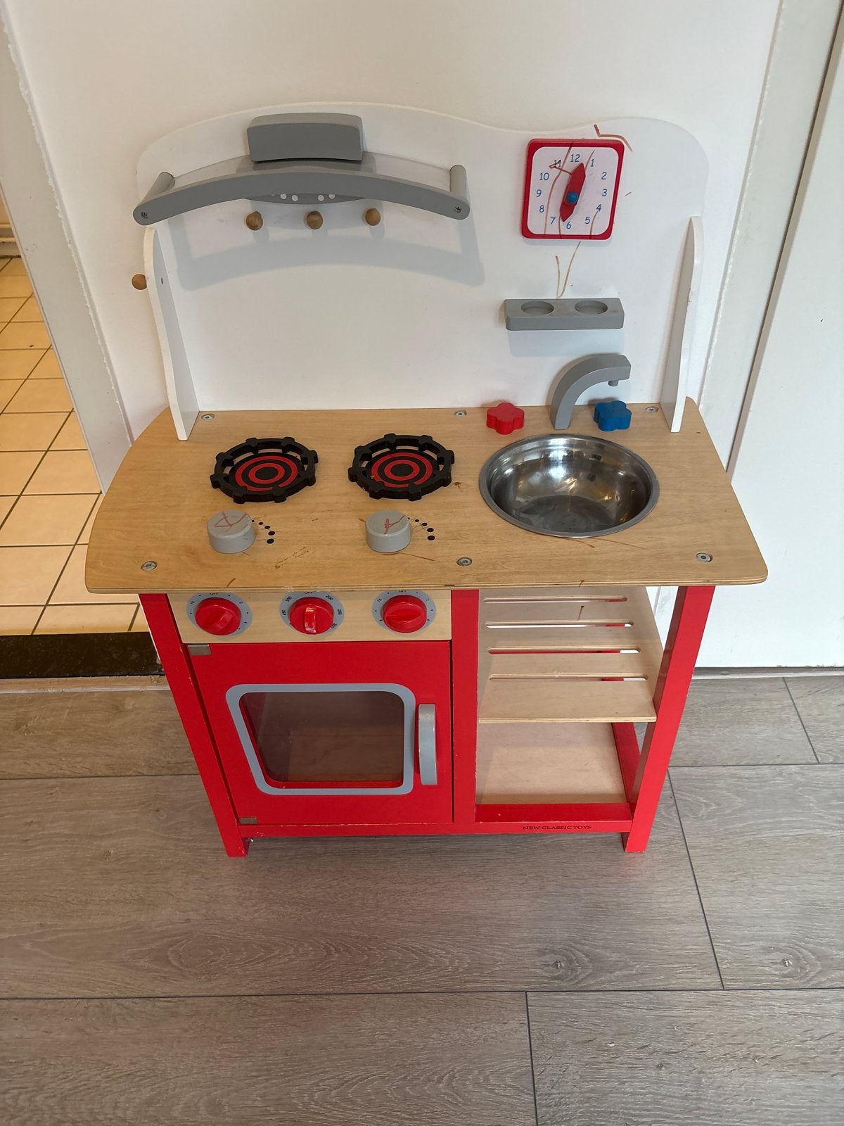 Houten speelkeuken met accessoires, Ophalen, Gebruikt, Hout, Speelkeuken