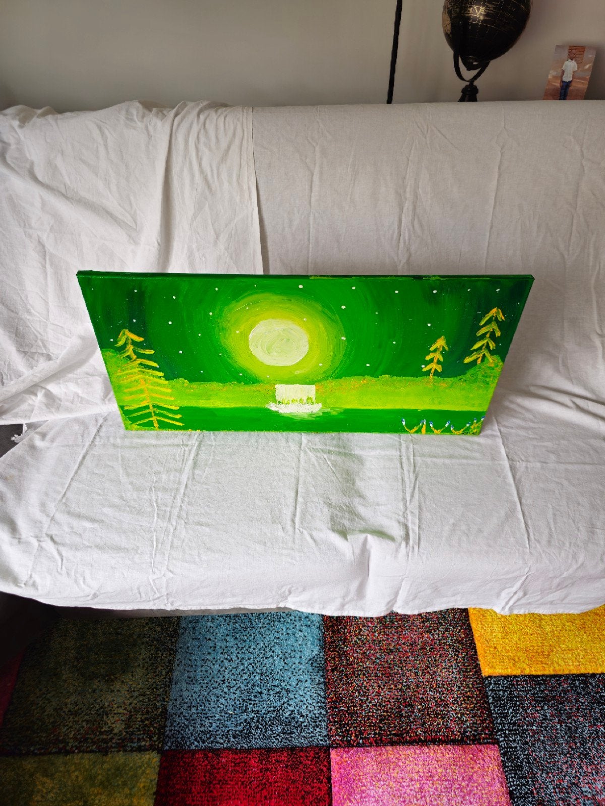 Schilderij 80 cm x 40 cm, Antiek en Kunst, Kunst | Schilderijen | Abstract, Ophalen