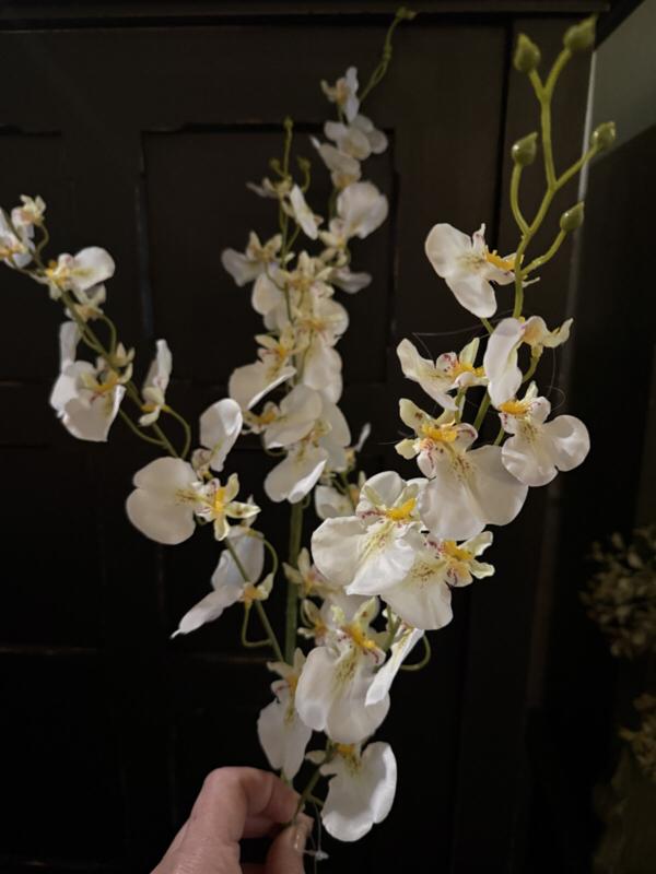 Partij witte kunst orchideeën, 40 lange takken orchidee VdlM, Binnen, Kunstbloem, Nieuw, Ophalen of Verzenden