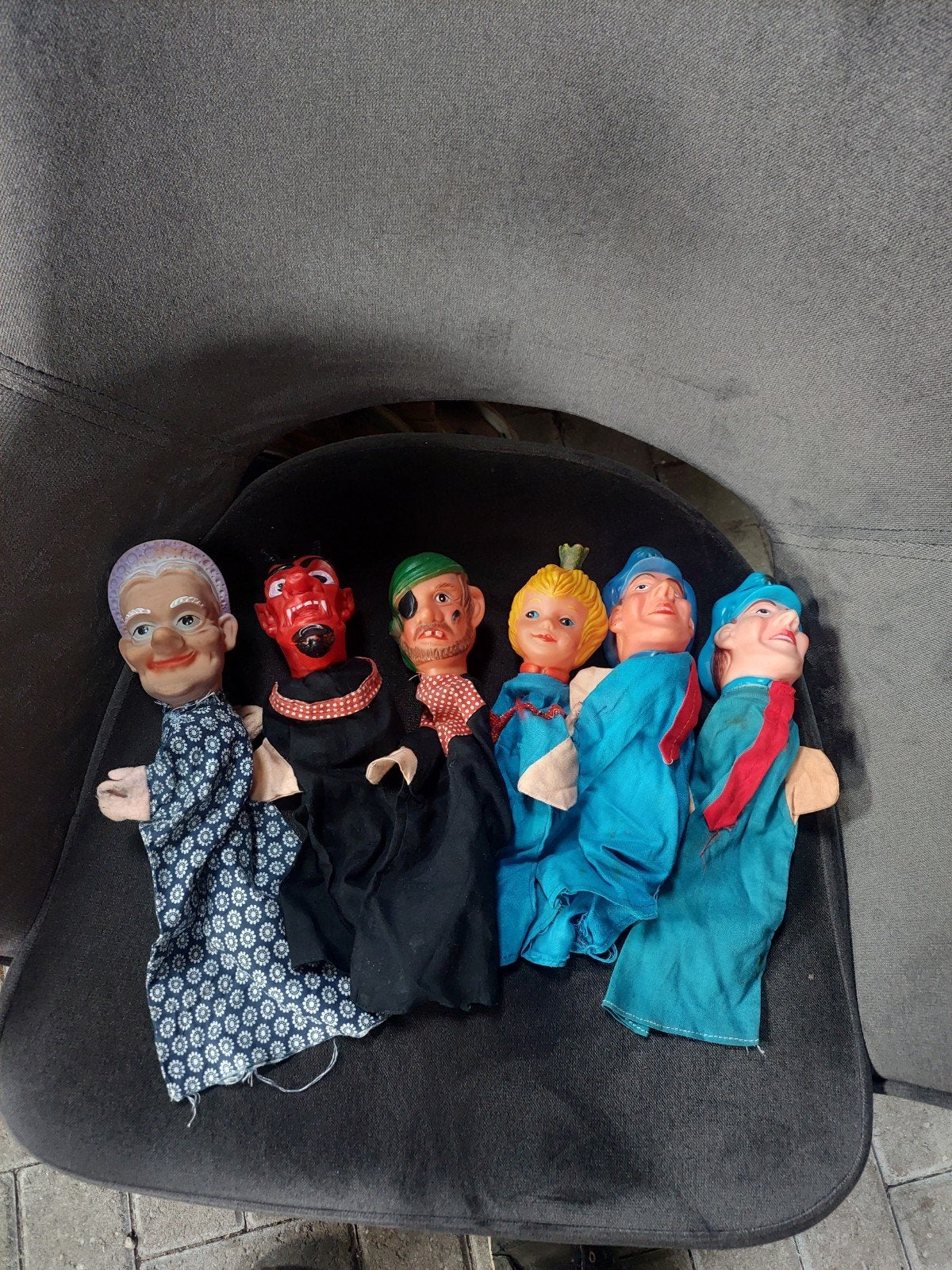 Poppenkastpoppen 6x, Ophalen of Verzenden, Gebruikt, Overige