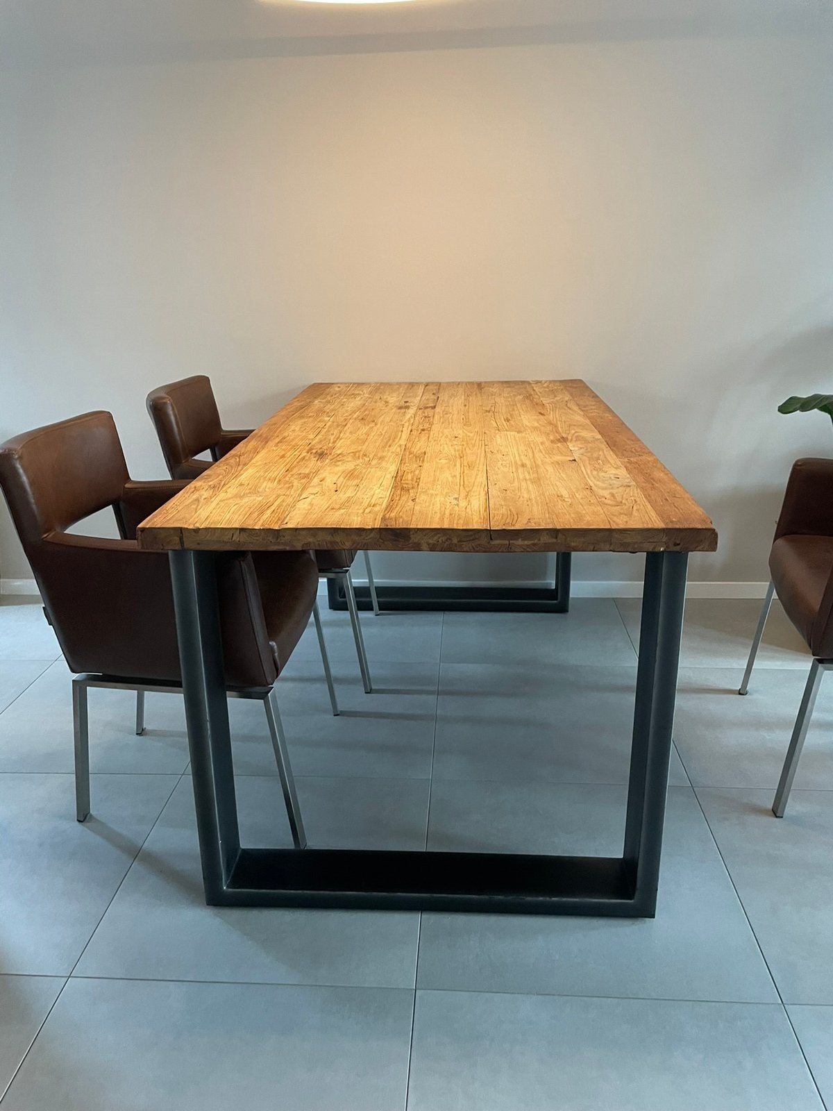 Teak houten eettafel 160x90, Huis en Inrichting, Ophalen, 50 tot 100 cm, Zo goed als nieuw, 150 tot 200 cm