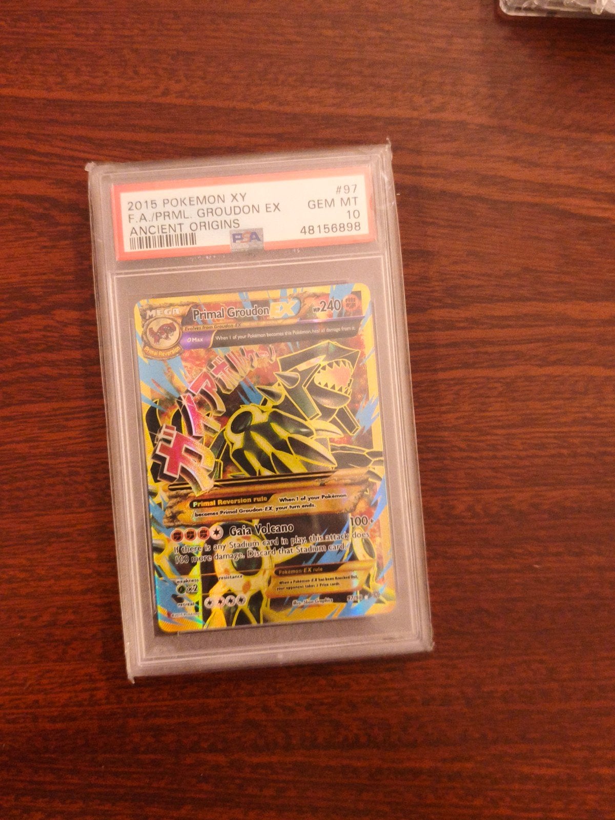Primal Groudon EX 97/98 PSA 10 - Pokémon Kaart, Ophalen of Verzenden, Zo goed als nieuw, Losse kaart, Foil