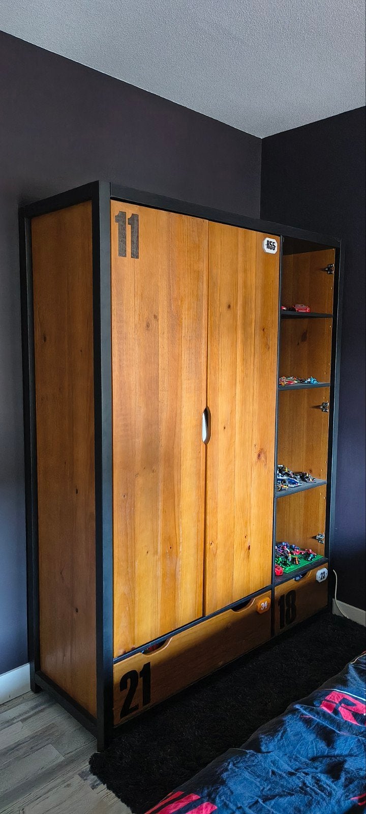 Komplete industriële slaapkamer, Ophalen, Gebruikt, 90 cm, Eenpersoons