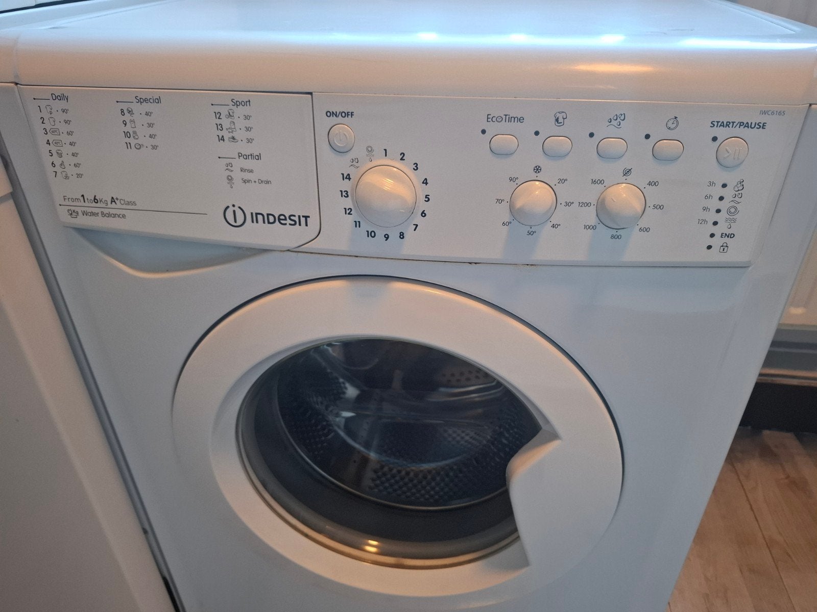 Indesit Wasmachine 1600 tpm, Witgoed en Apparatuur, Wasmachines, Gebruikt, Voorlader, 6 tot 8 kg, 85 tot 90 cm, 1600 toeren of meer