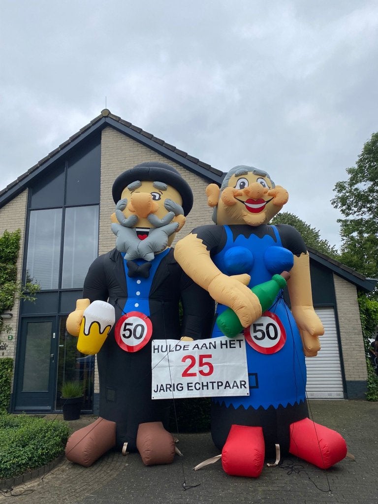 opblaasbare abraham en Sarah poppen en andere opblaasfiguren, Ophalen, Zo goed als nieuw, Abraham of Sarah