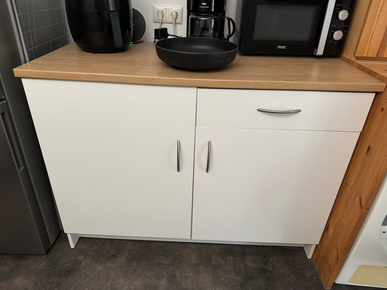 Losstaand keukenblok 122x61cm met 2 kastjes en lade, Huis en Inrichting, Keuken | Keukenelementen, Ophalen, Gebruikt, 100 tot 150 cm