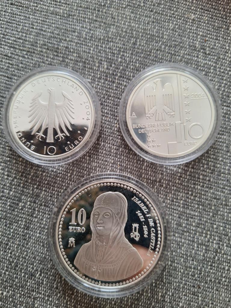 10 euro munten. 2004, Ophalen, Zilver