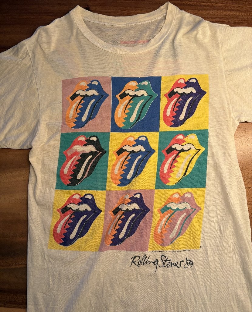 Rolling Stones t-shirts - USA 1989 en 1994, Kleding | Heren, T-shirts, Brockum, Maat 48/50 (M), Zwart, Ophalen of Verzenden