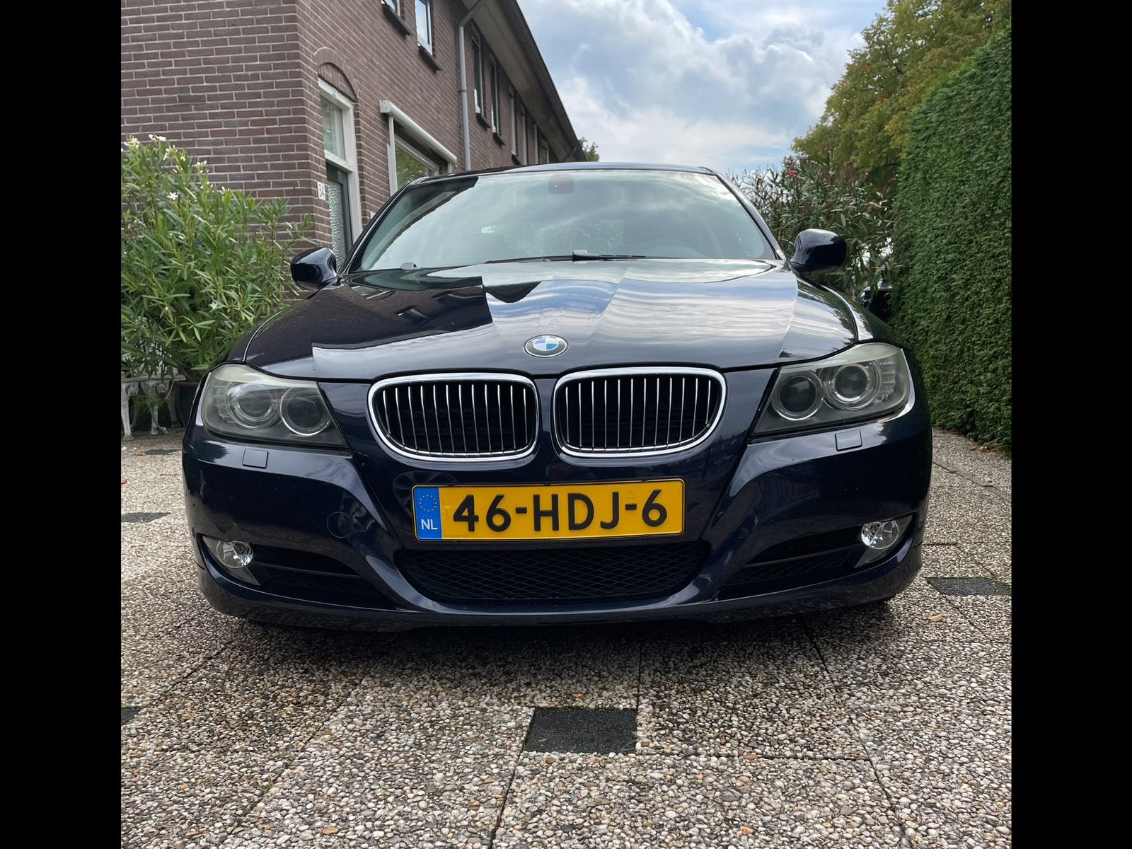 BMW 3-Serie 325I High Exe E90 LCI orig NL auto trekhaak, Auto's, 745 kg, Achterwielaandrijving, Blauw, Leder en Stof