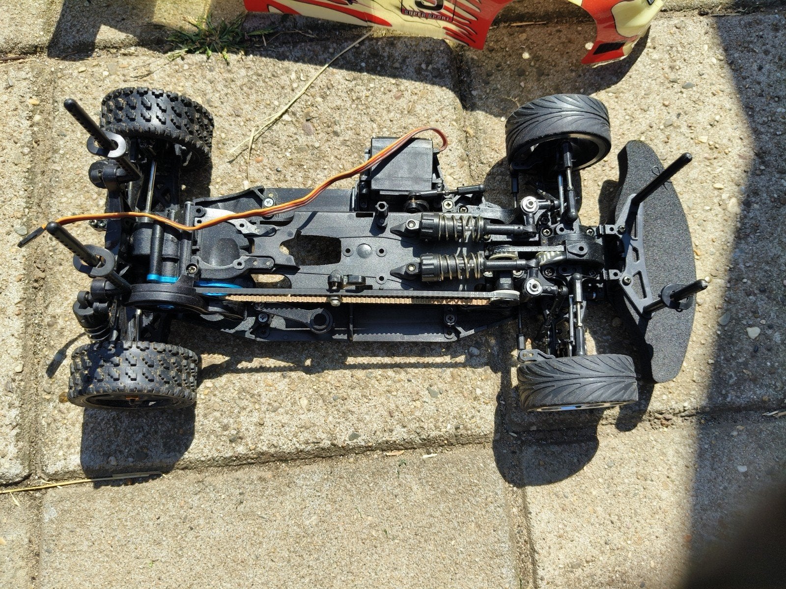 RC Onroad Auto met Extra Kap, Elektro, Gebruikt, Ophalen of Verzenden, Schaal 1:10