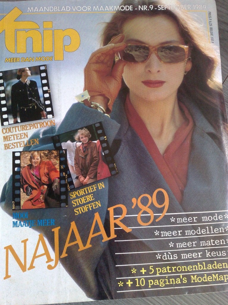 Knipmode zelfmaakmode september nr. 9 / 1989, Verzenden, Zo goed als nieuw, Vrouw, Knipmode