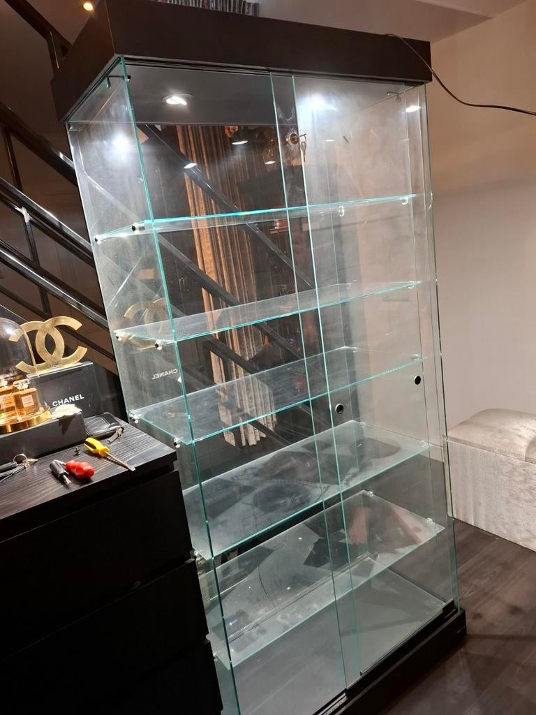Vitrine kast met verlichting., 150 tot 200 cm, 25 tot 50 cm, 50 tot 100 cm, Ophalen of Verzenden