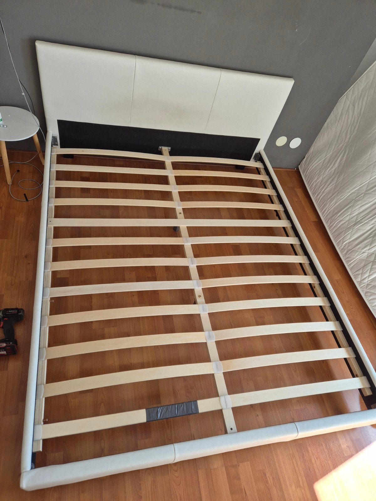 2 pers. latenbodem bed 160x200cm, Ophalen, Gebruikt, Tweepersoons, 160 cm