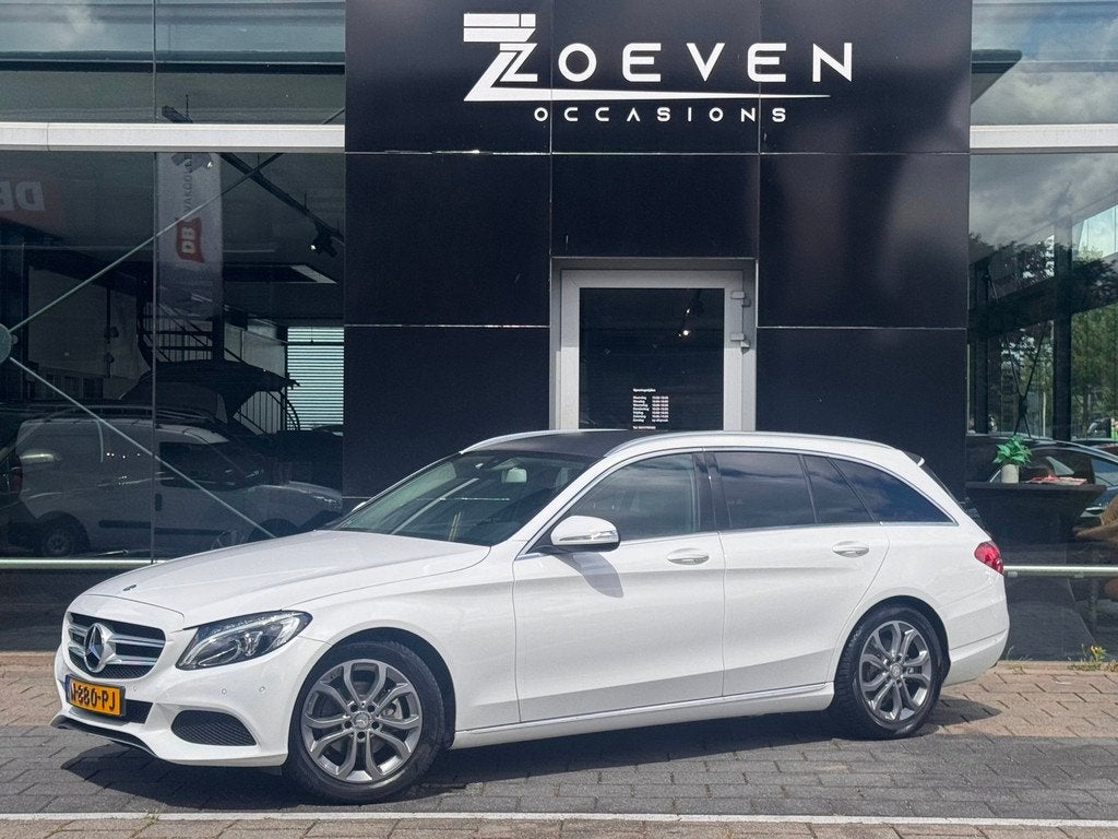 Mercedes-Benz C-klasse Estate 180 Ambition, Auto's, Mercedes-Benz, Achterwielaandrijving, Gebruikt, Leder en Stof, Wit