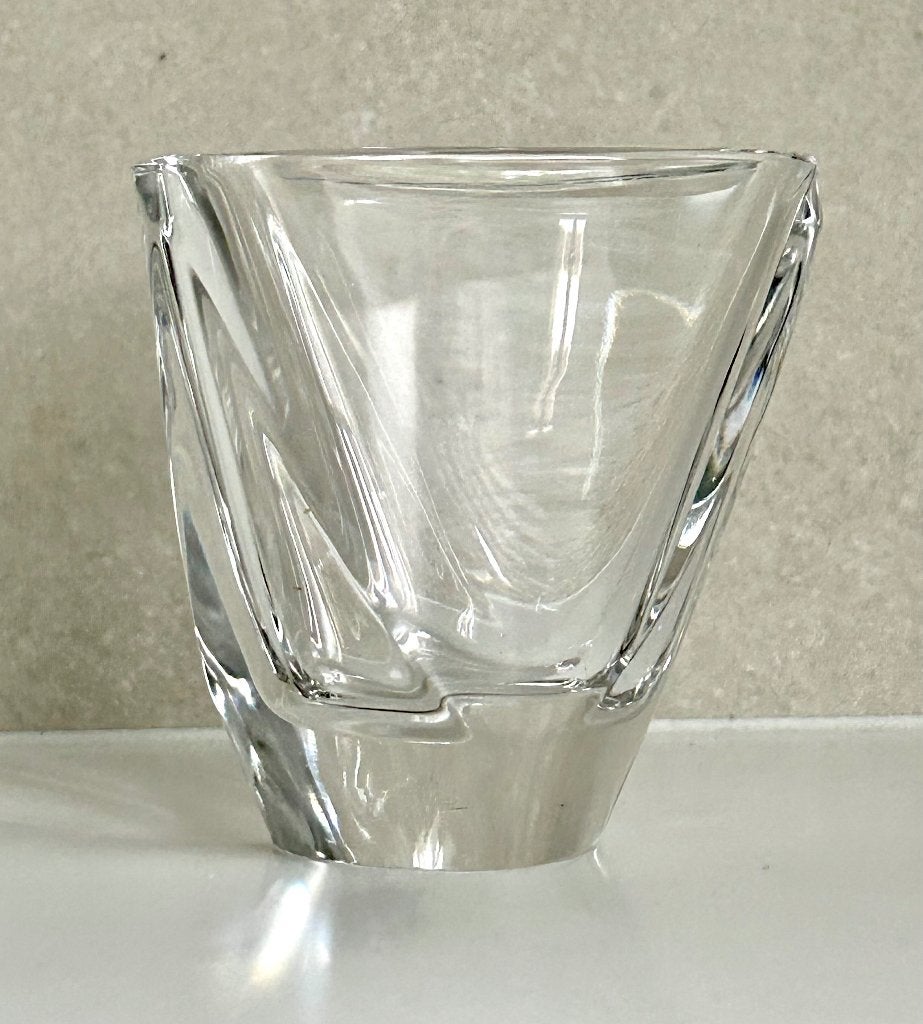 Val Saint Lambert kristal vaasje Tricorne Peter Münk, Ophalen of Verzenden