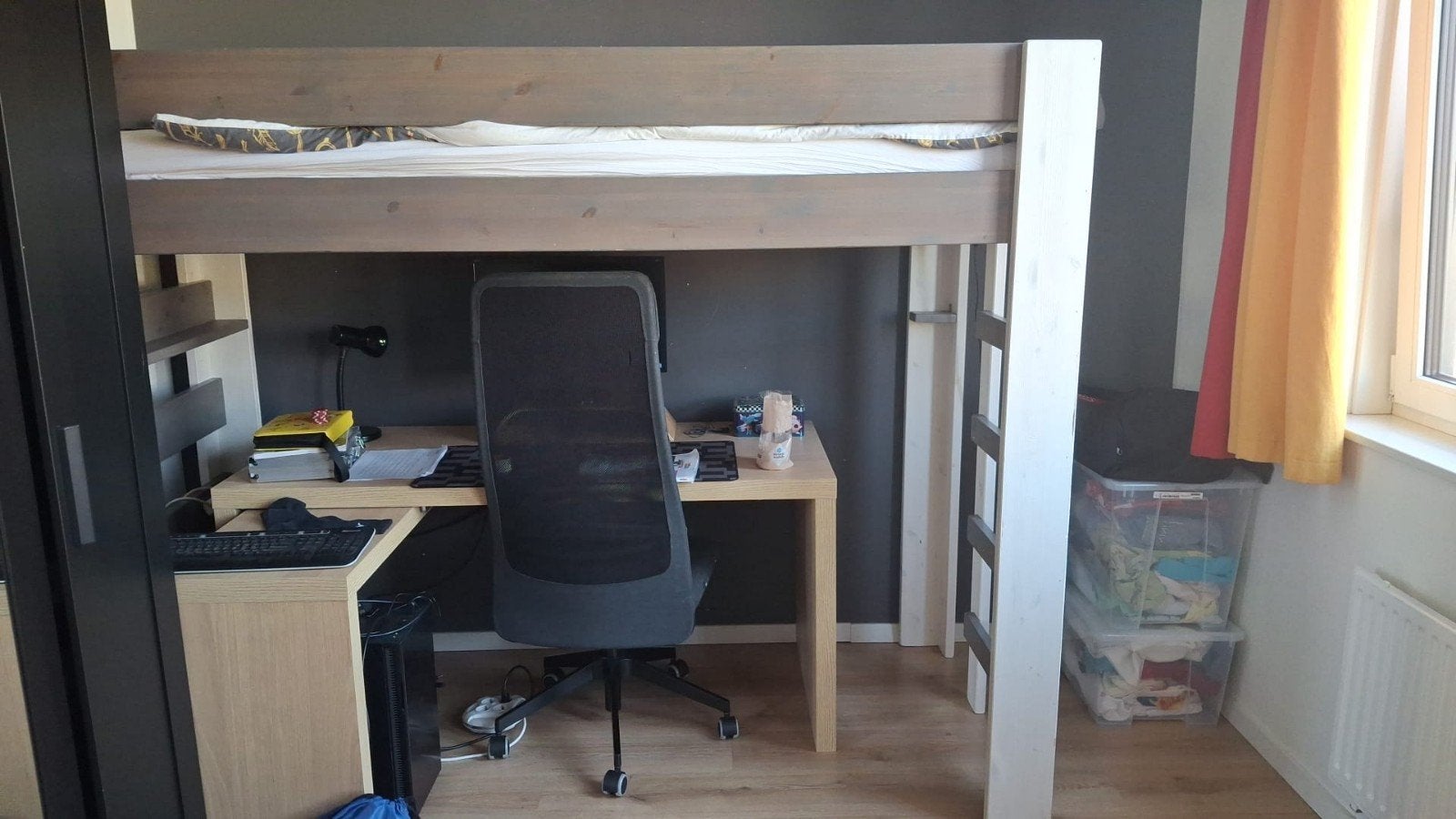 Hoge hoogslaper, Ophalen, Gebruikt, Eenpersoons, 210 cm