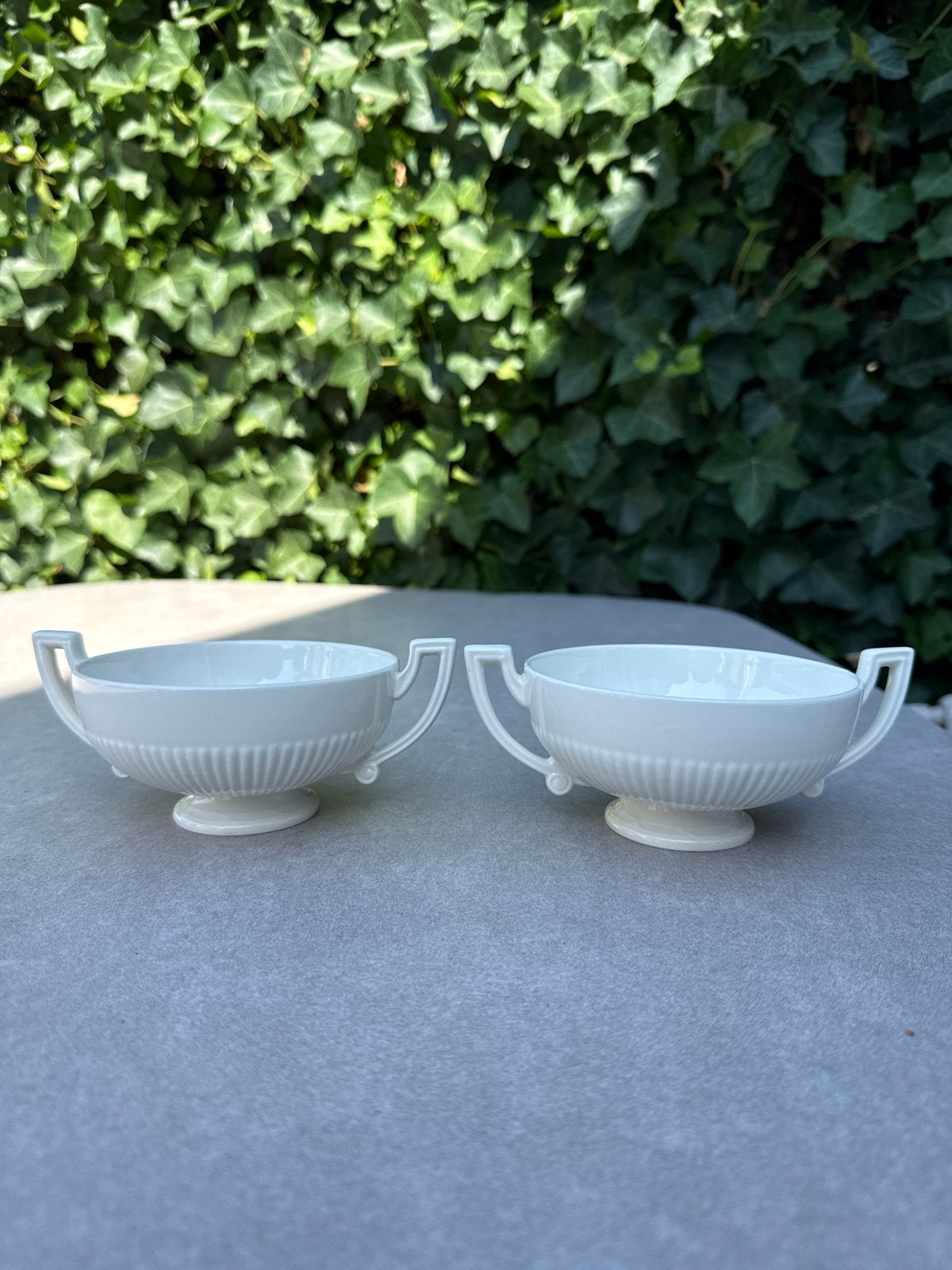 2x Wedgwood 'Moonstone' Mantelvaas/Suikerpot, Ophalen of Verzenden