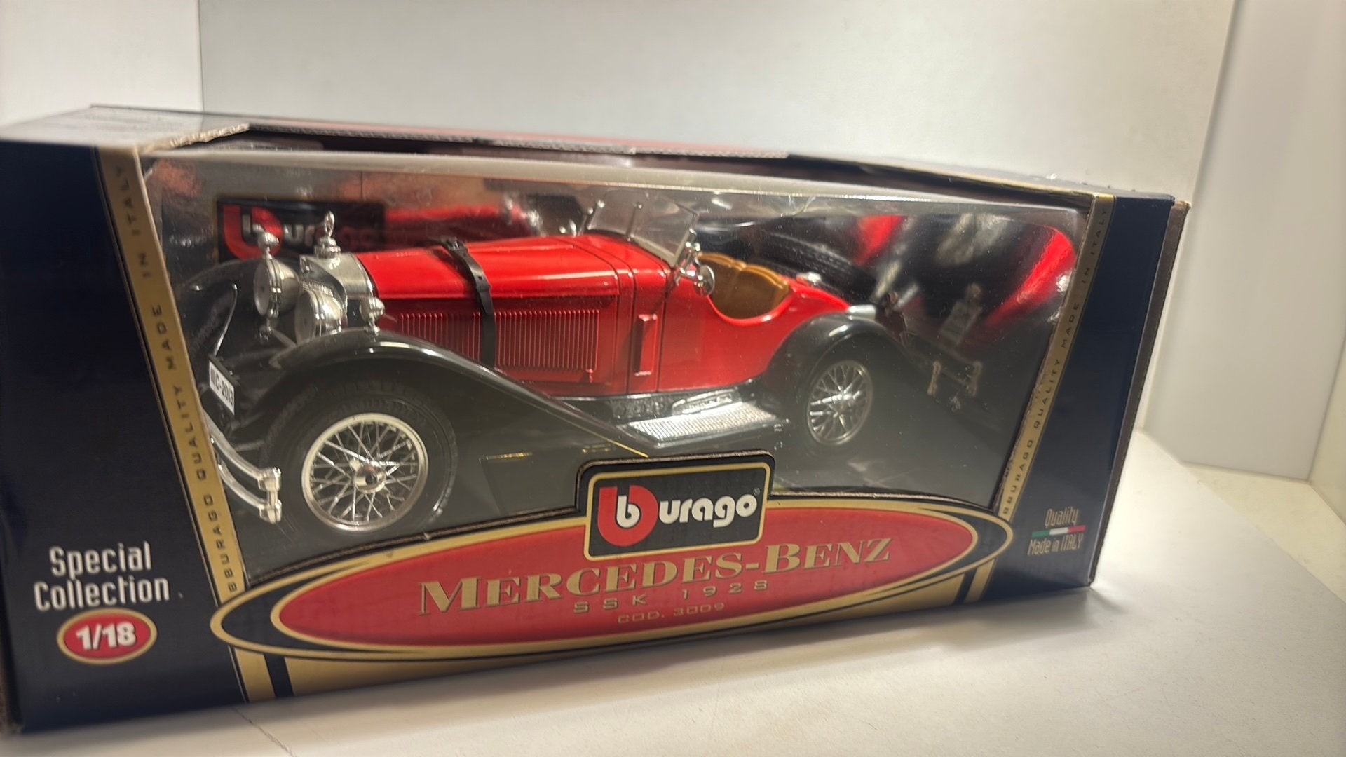 Mercedes benz ssk 1928 Bburago 1.18, Hobby en Vrije tijd, Ophalen of Verzenden, Bburago, A, A