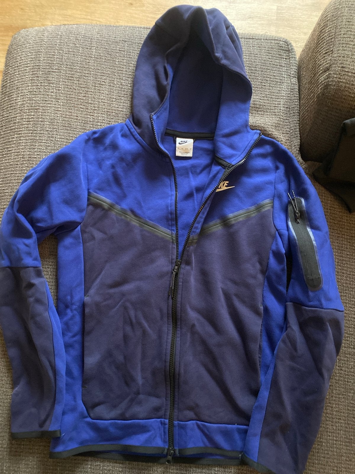 Nike Tech Fleece Hoodie - Blauw/Donkerblauw, Ophalen of Verzenden, Zo goed als nieuw, Maat 46 (S) of kleiner, Blauw