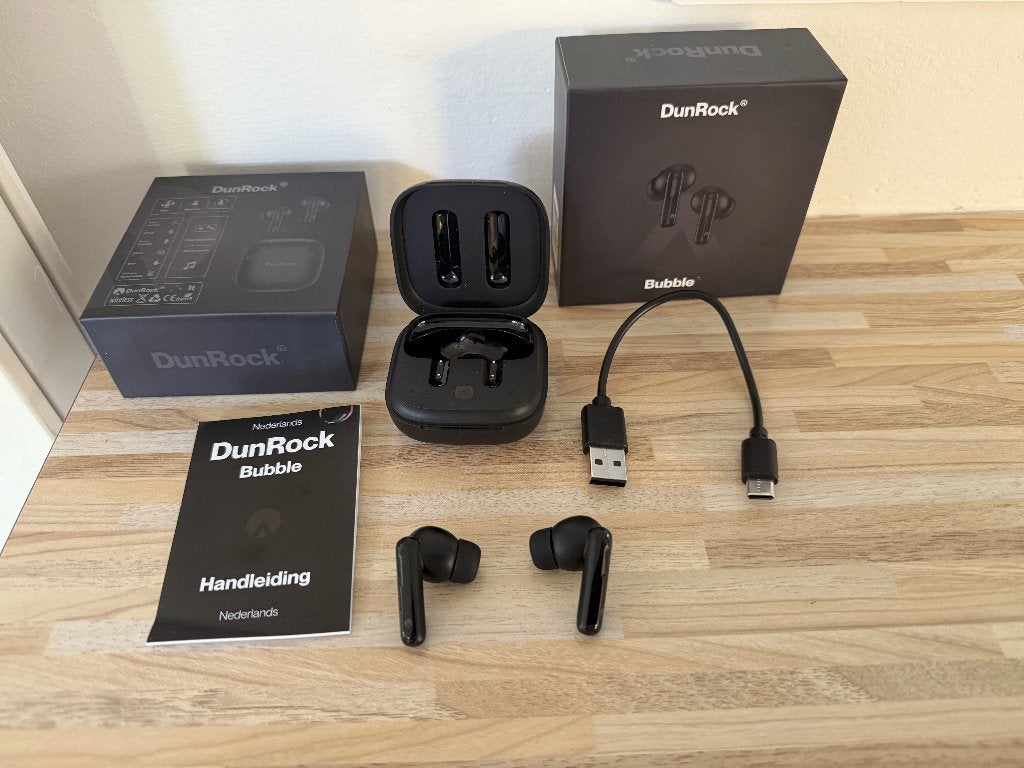 Mooie DunRock Bubble in-ear oortjes, Ophalen, Zwart, In gehoorgang (in-ear), Zo goed als nieuw
