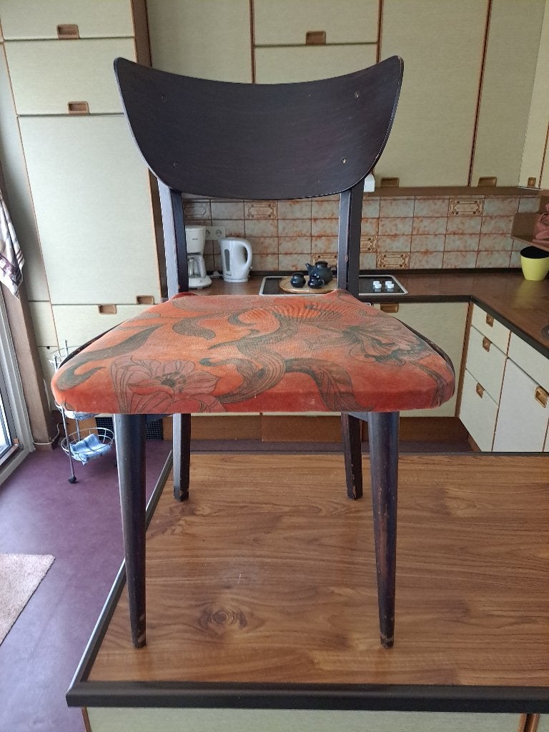 2 Vintage Pastoe stoelen jaren 50/60., Huis en Inrichting, Stoelen, Ophalen, Gebruikt, Twee, Bruin