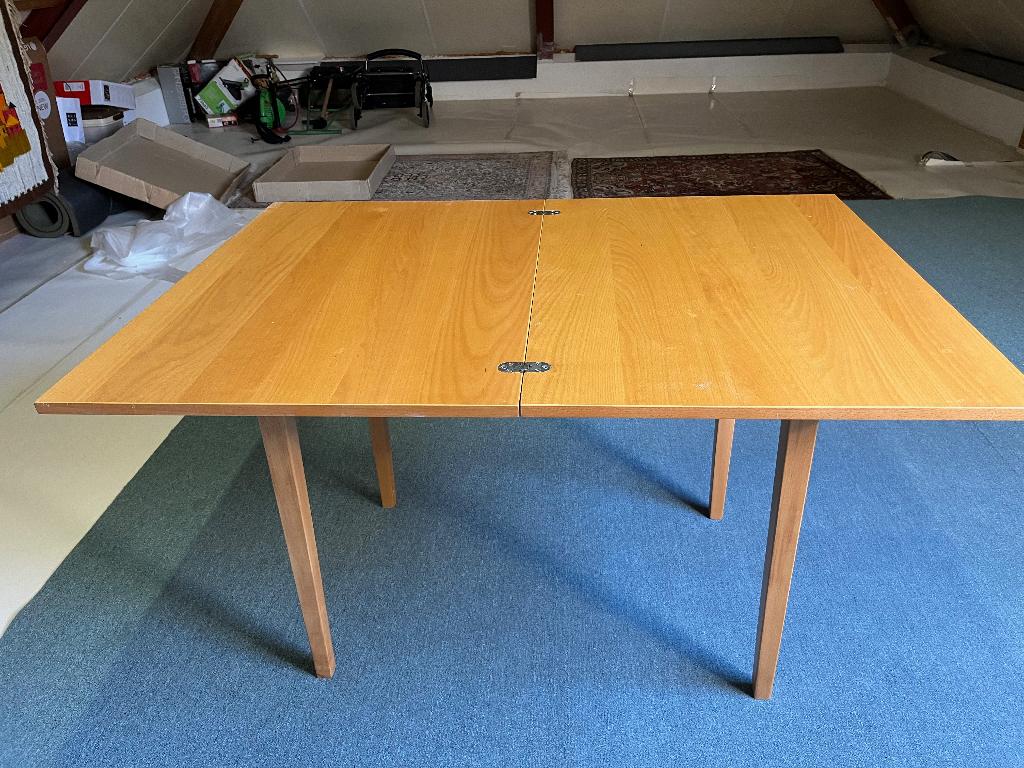 Beukenhouten vouwtafel, Ophalen of Verzenden, Zo goed als nieuw, 75 cm of meer, Modern